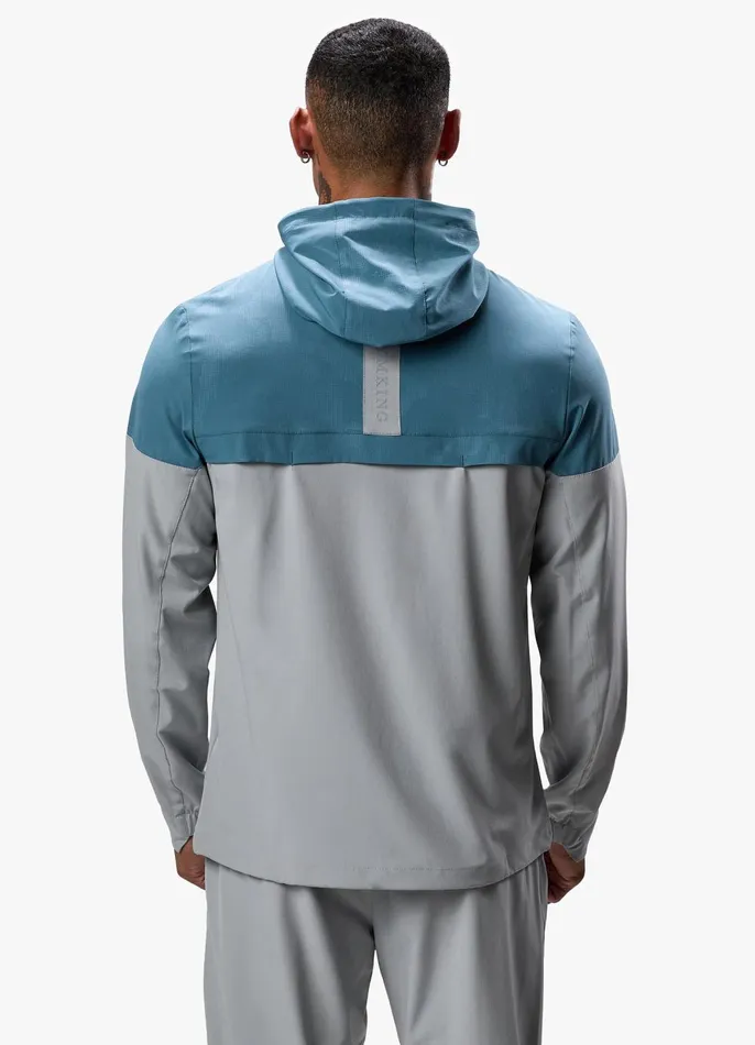Gym King Tracksuits Men Debossed Camo Woven Tracksuit 8211 Cloudy GreyLake Blue