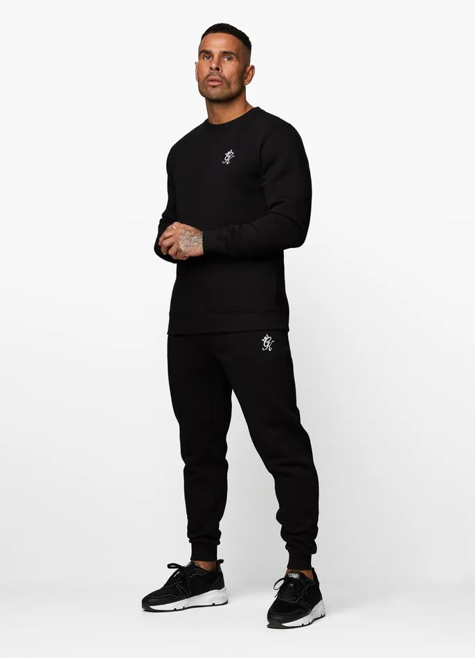 Gym King Tracksuits Men Fundamental Crew Tracksuit 8211 Black