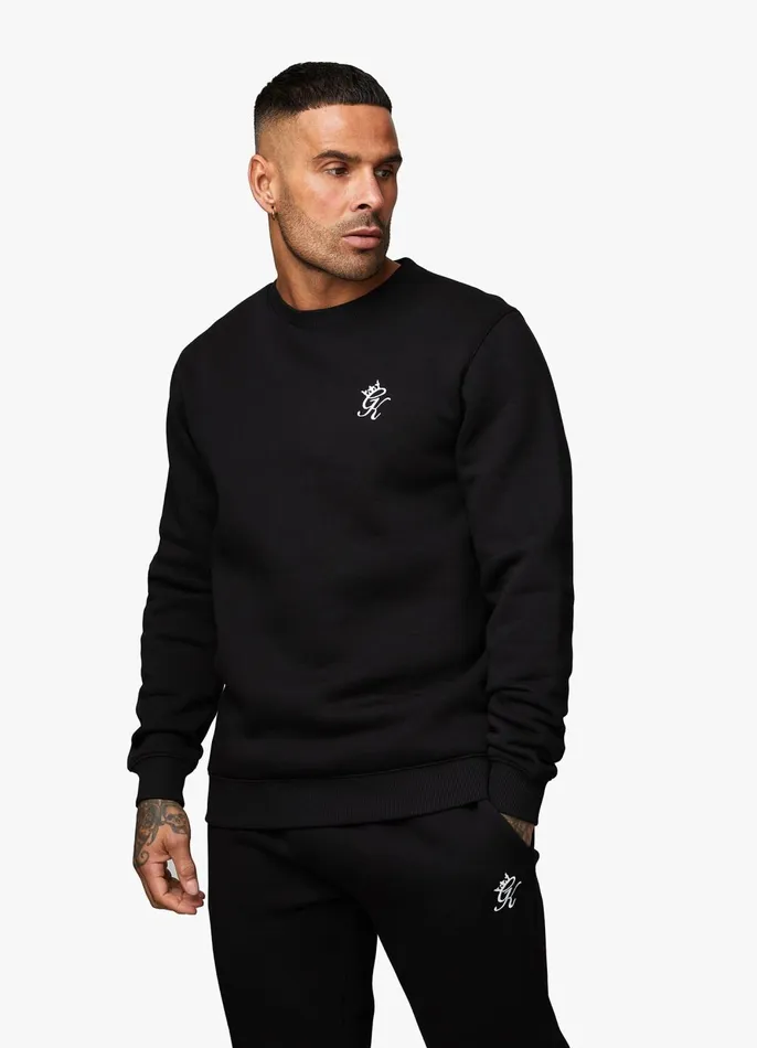 Gym King Tracksuits Men Fundamental Crew Tracksuit 8211 Black