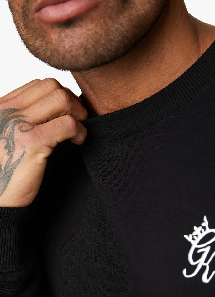 Gym King Tracksuits Men Fundamental Crew Tracksuit 8211 Black