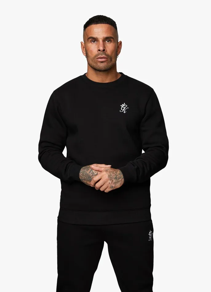 Gym King Tracksuits Men Fundamental Crew Tracksuit 8211 Black