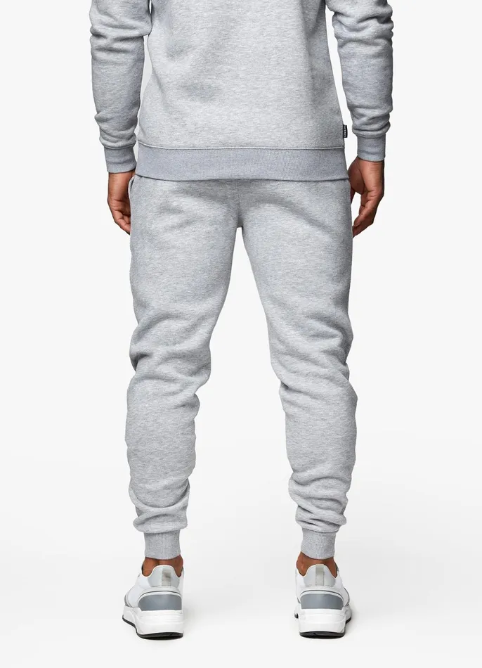 Gym King Tracksuits Men Fundamental Fleece Hood Tracksuit 8211 Grey Marl