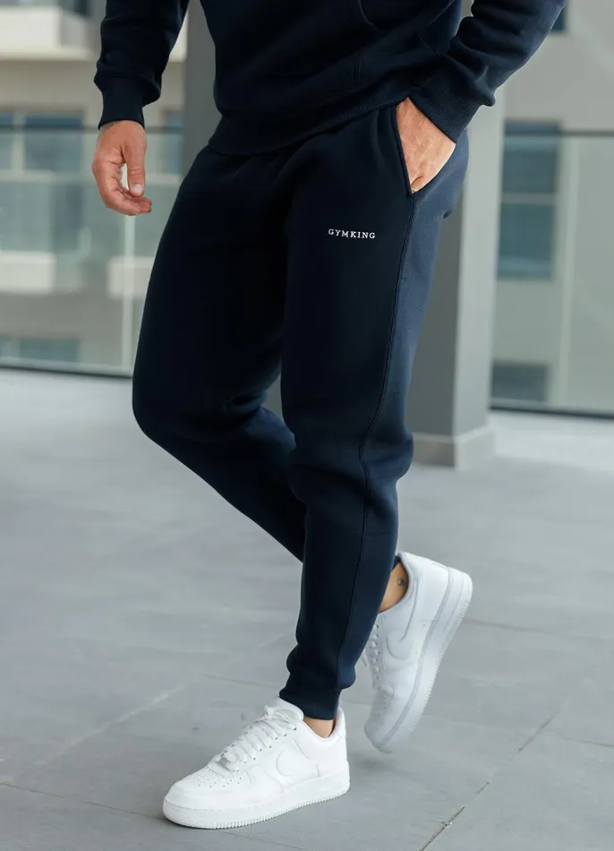 Gym King Tracksuits Men Linear Fundamental Tracksuit 8211 Navy