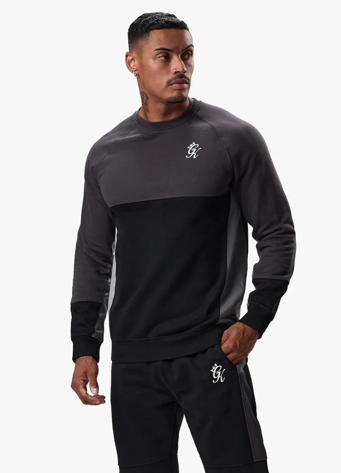 Gym King Tracksuits Men Minefield Crew Tracksuit 8211 Black