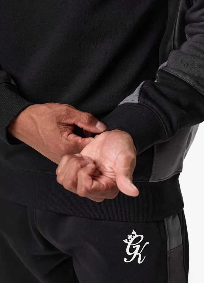 Gym King Tracksuits Men Minefield Crew Tracksuit 8211 Black