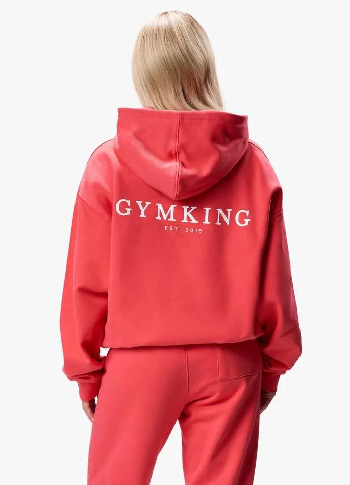 Gym King Tracksuits Women Established Hood Tracksuit 8211 Coral Red