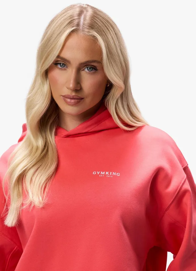 Gym King Tracksuits Women Established Hood Tracksuit 8211 Coral Red