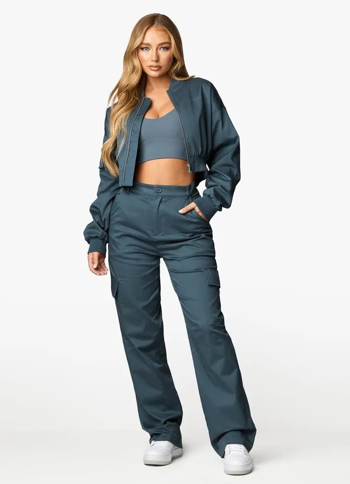 Gym King Tracksuits Women Woven Tracksuit 8211 Storm Blue
