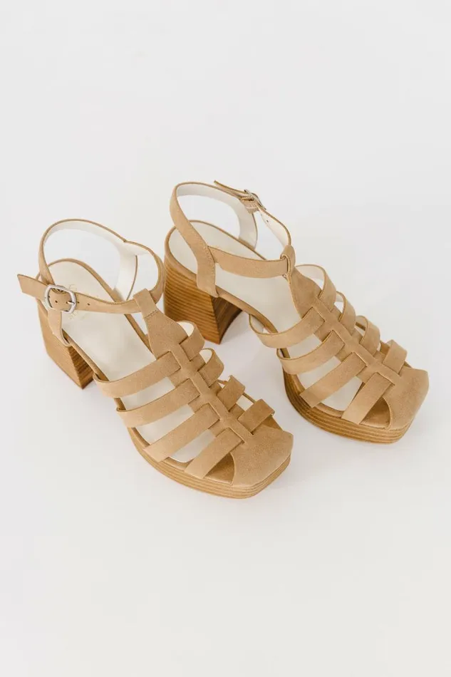 Hailee Platform Heels In Khaki Khaki Women Bohme Shoes