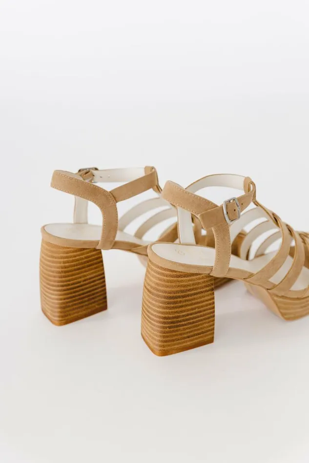 Hailee Platform Heels In Khaki Khaki Women Bohme Shoes