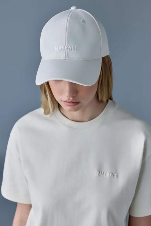 Hats Men Mackage ANDERSONW Wool Logo Baseball Cap Cream