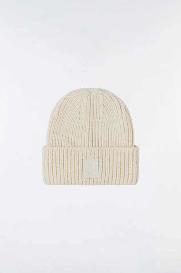 Hats Women Mackage JUDE Handknit Toque With Ribbed Cuff Cream