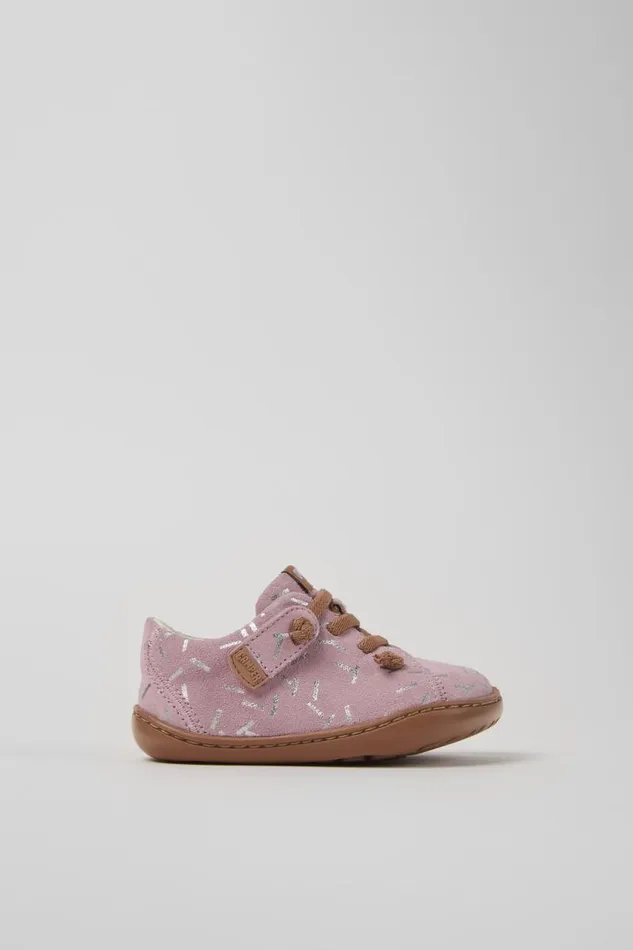 Hook And Loop Kids Camper Peu Multicolor Nubuck Shoes