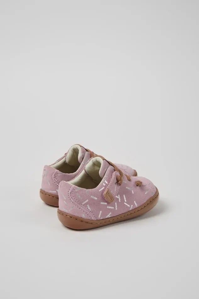 Hook And Loop Kids Camper Peu Multicolor Nubuck Shoes