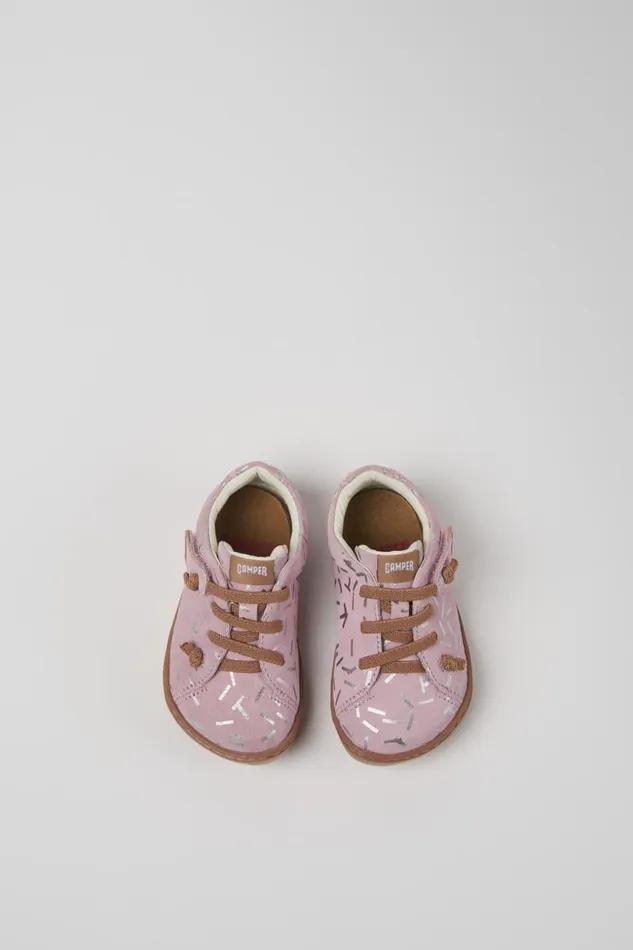 Hook And Loop Kids Camper Peu Multicolor Nubuck Shoes