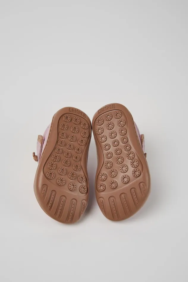 Hook And Loop Kids Camper Peu Multicolor Nubuck Shoes