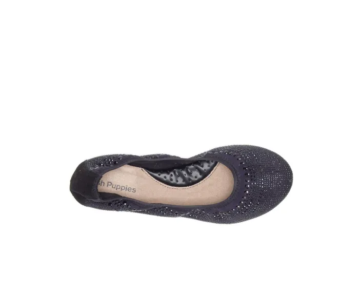 Hush Puppies Flats and SlipOns Women Chaste Ballet Black Stud