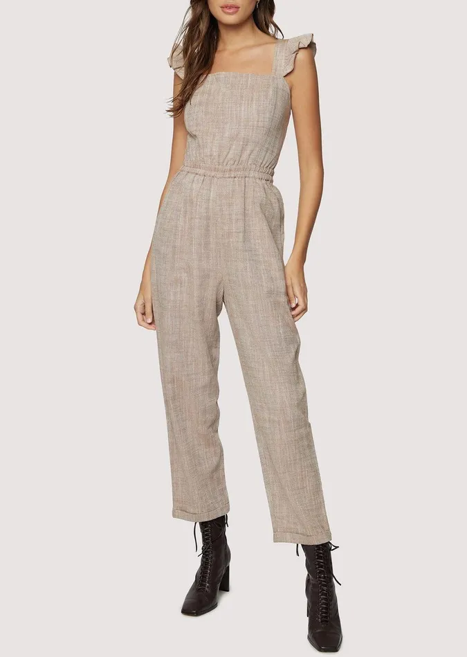 In My Element Jumpsuit Brown Women Lost Wander Romper And Jumpsuits