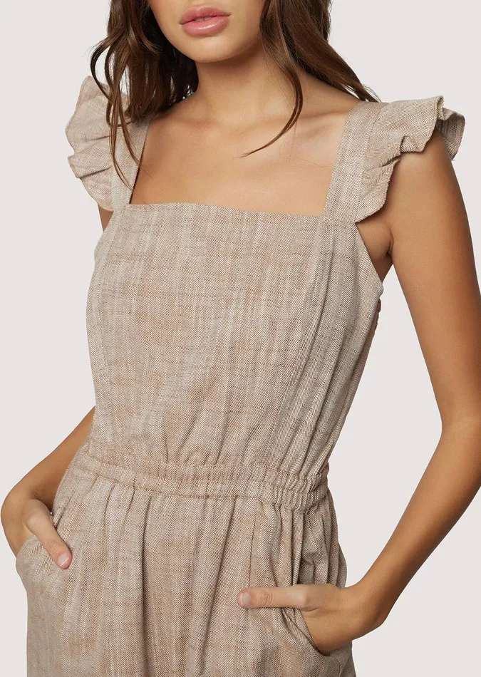In My Element Jumpsuit Brown Women Lost Wander Romper And Jumpsuits