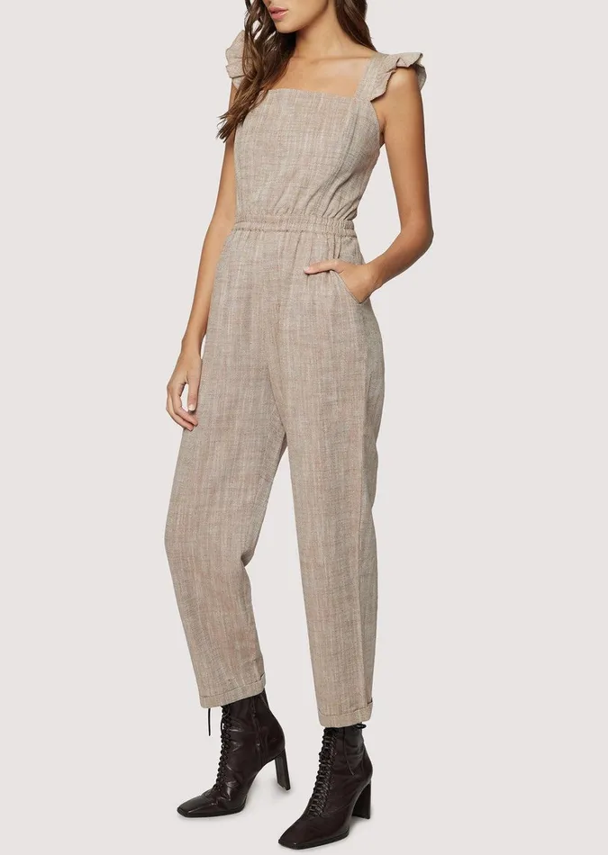 In My Element Jumpsuit Brown Women Lost Wander Romper And Jumpsuits