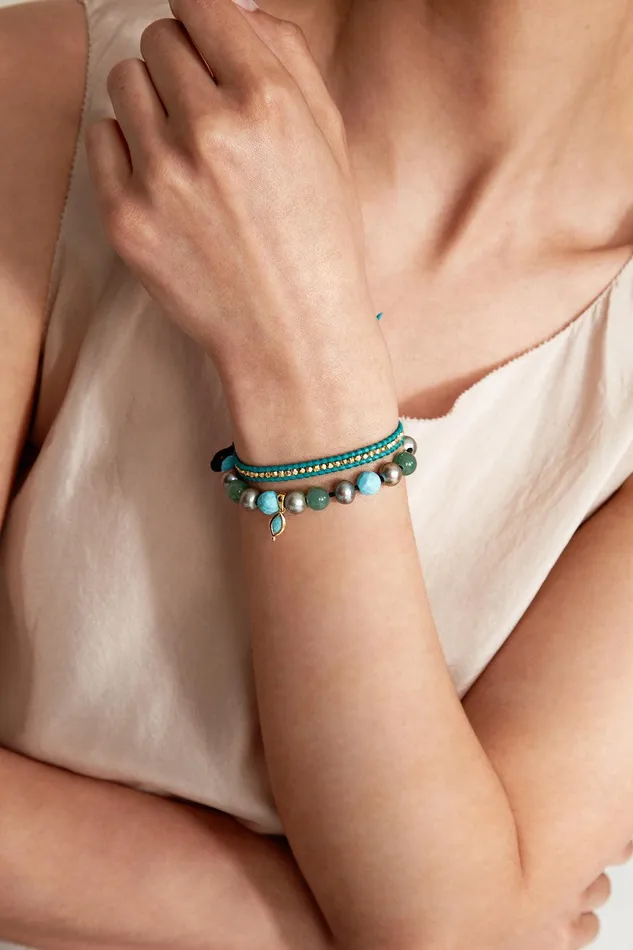 Indira Wrap Bracelet Turquoise Mix Women Chan Luu Bracelets