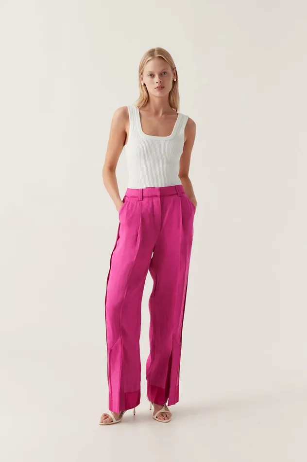Insight Deconstructed Pant Magenta Women Aje Pants