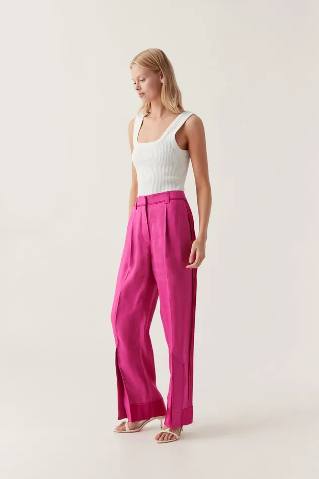 Insight Deconstructed Pant Magenta Women Aje Pants