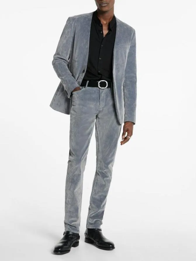 J702 8211 FLOCKED DENIM Fern Clothing John Varvatos Jeans