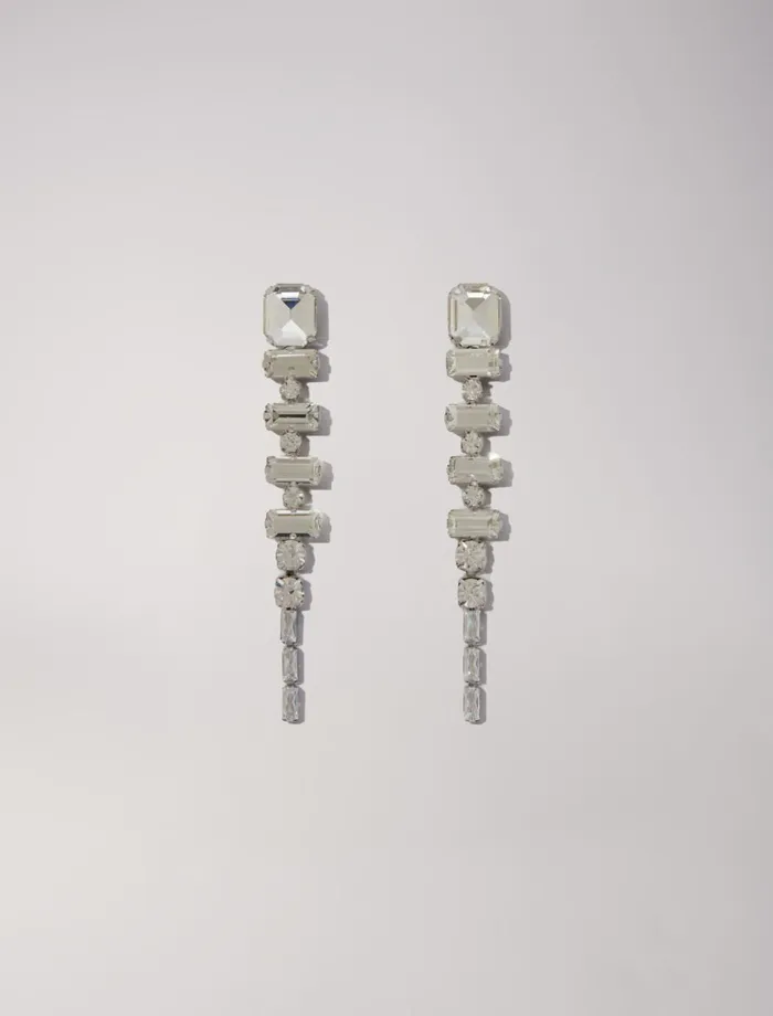 Jewelry Women Maje Cascade Diamant Earrings Silver