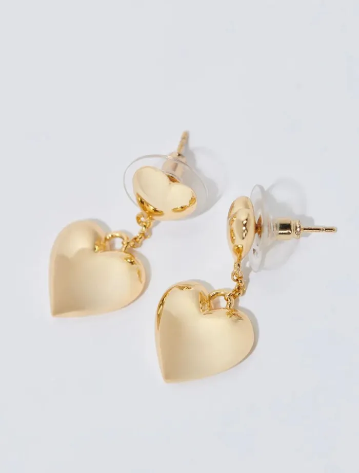 Jewelry Women Maje Heart Earrings Gold