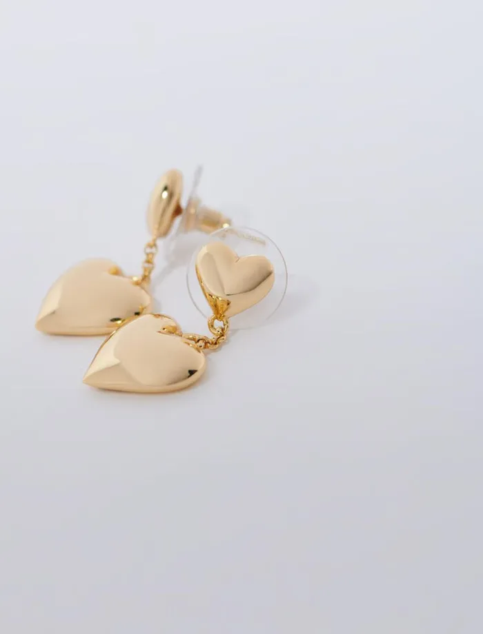 Jewelry Women Maje Heart Earrings Gold