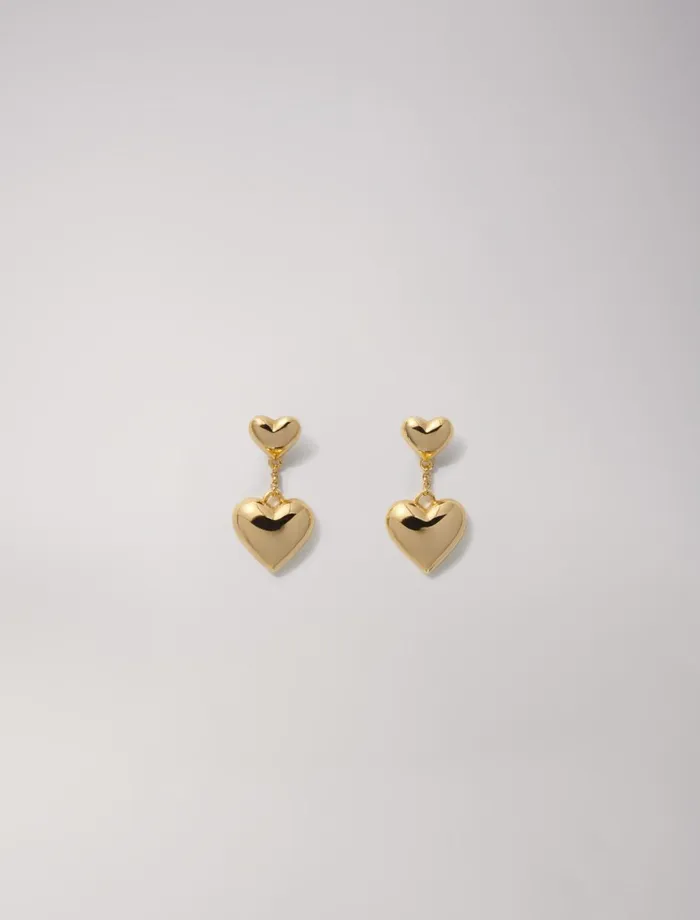 Jewelry Women Maje Heart Earrings Gold