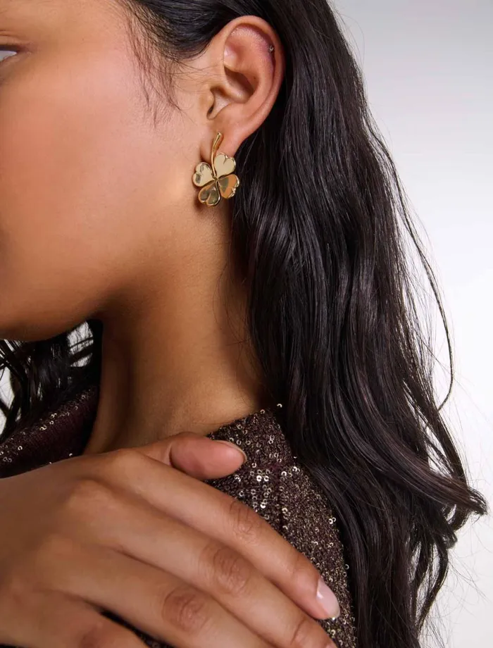 Jewelry Women Maje Shamrock Earrings Gold