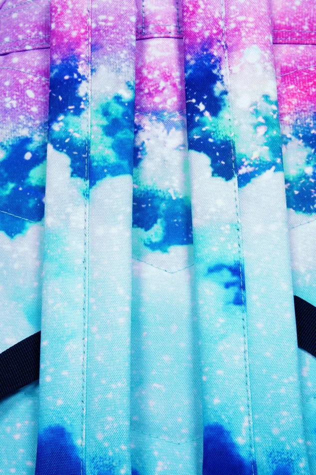 Just Hype Backpacks Hype Iconic PinkBlue Glitter Skies Girls School Backpack