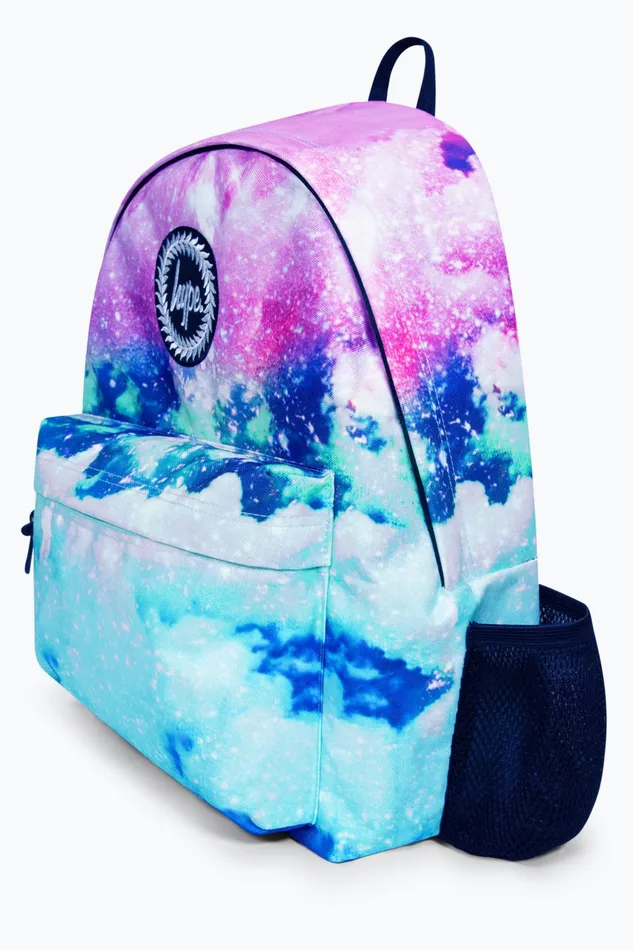 Just Hype Backpacks Hype Iconic PinkBlue Glitter Skies Girls School Backpack