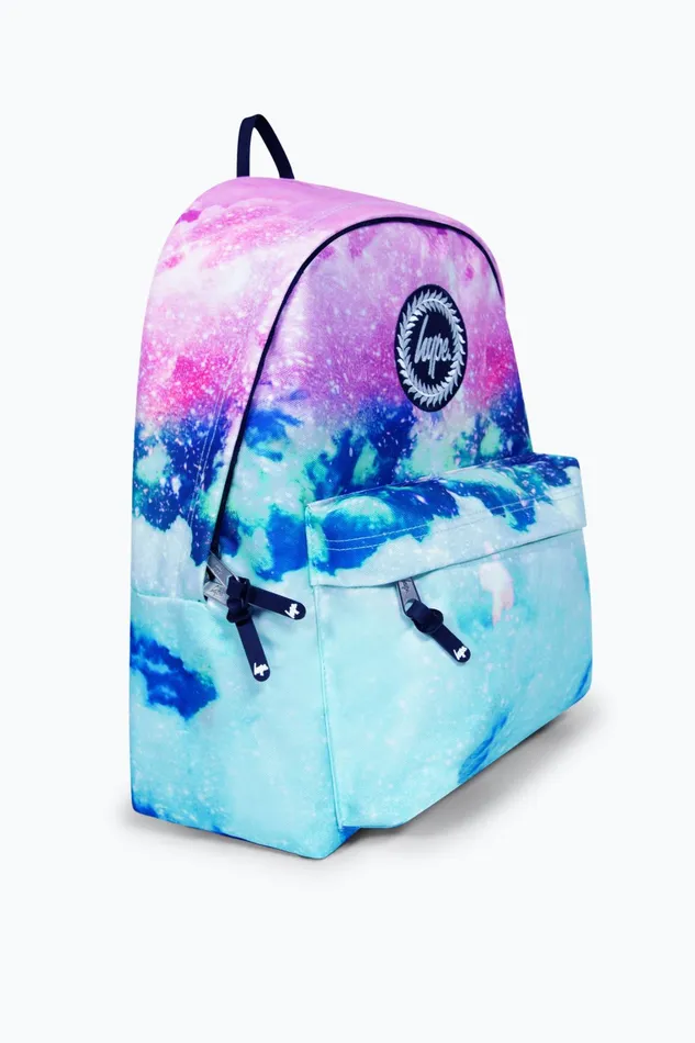 Just Hype Backpacks Hype Iconic PinkBlue Glitter Skies Girls School Backpack