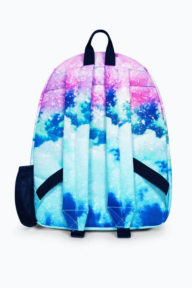 Just Hype Backpacks Hype Iconic PinkBlue Glitter Skies Girls School Backpack