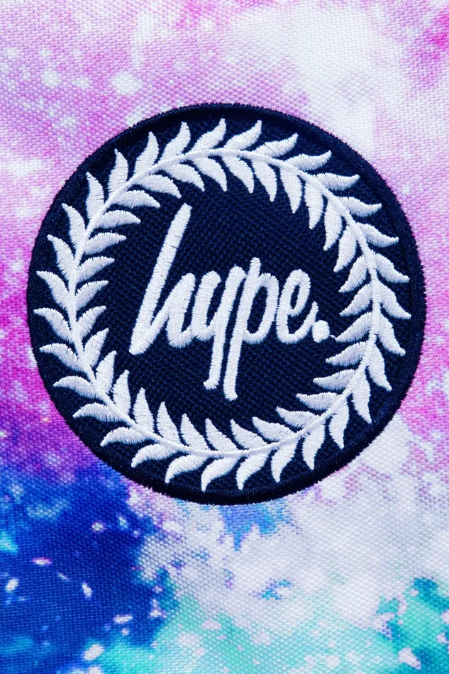 Just Hype Backpacks Hype Iconic PinkBlue Glitter Skies Girls School Backpack