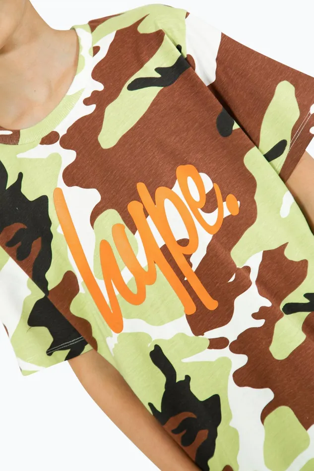 Just Hype TShirts and Vests Hype Boys Camo Script TShirt