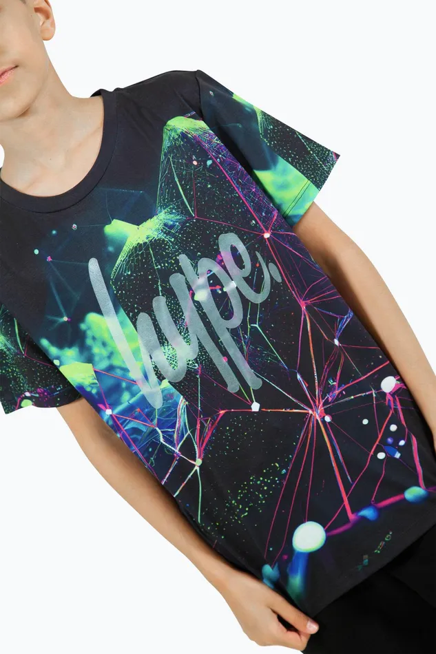 Just Hype TShirts and Vests Hype Boys Multi Abstract Fractal TShirt