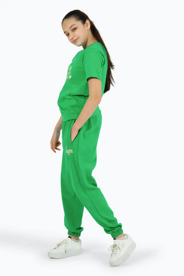 Just Hype TShirts Hype Girls Green Script TShirt