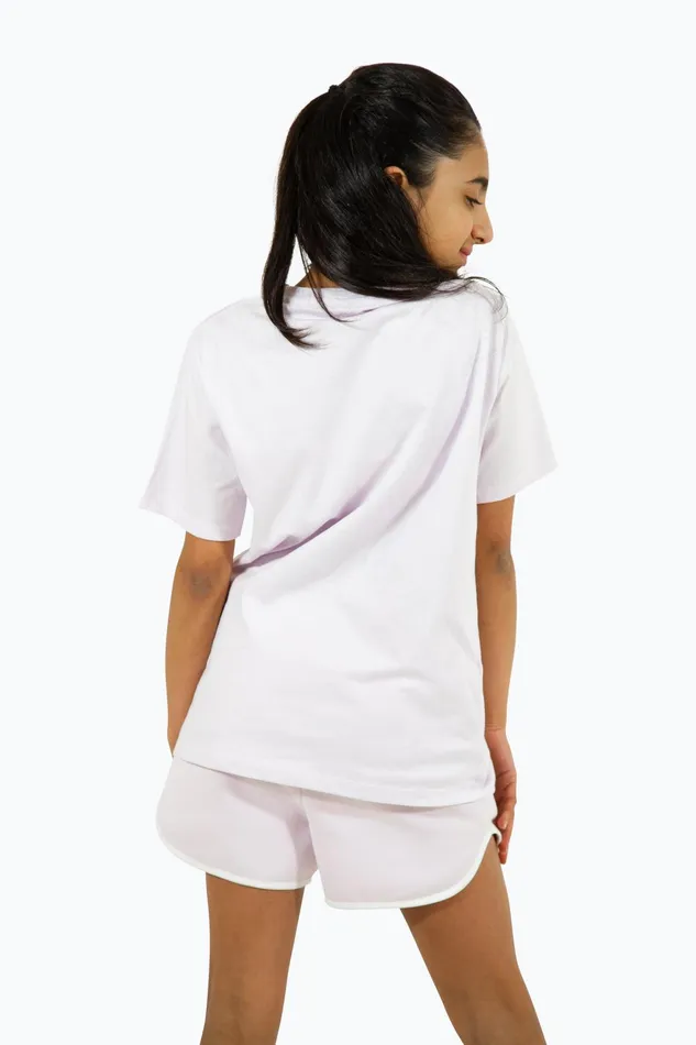 Just Hype TShirts Hype Girls Lilac Script TShirt
