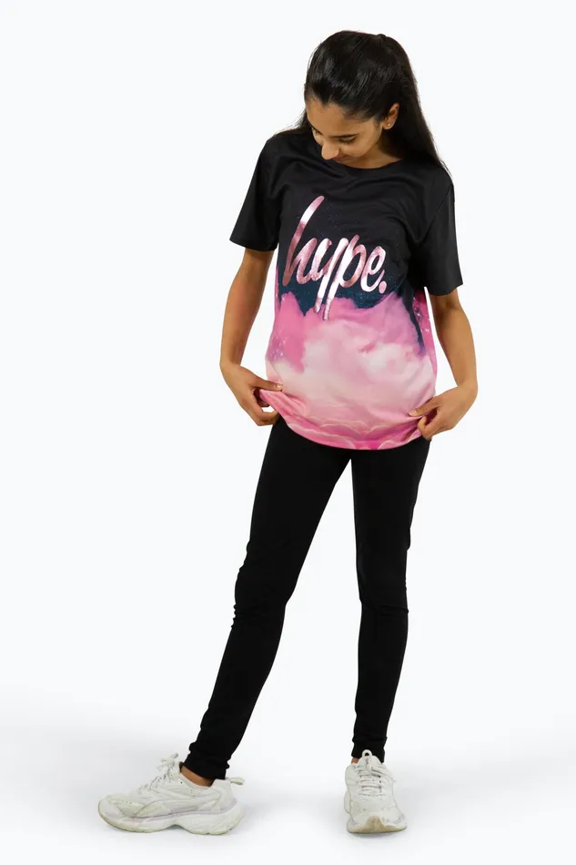 Just Hype TShirts Hype Girls Multi Cloud Fade TShirt