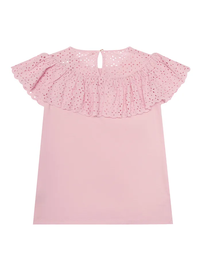 Kids Big Girl GUESS Pink Jersey Knit Top 716 Kids Big Girl GUESS Pink Jersey Knit Top 716