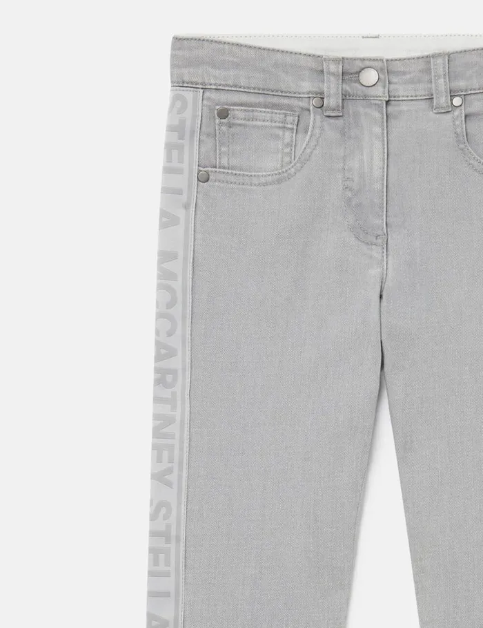 Kids Branded Panel Denim Jeans Grey Stella McCartney Pants and Shorts Kids Branded Panel Denim Jeans Grey Stella McCartney Pants and Shorts