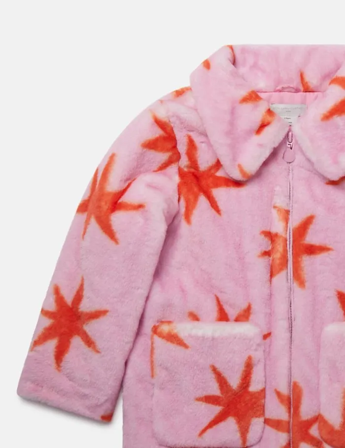 Kids Bright Stars Coat Redpink Stella McCartney Outerwear Kids Bright Stars Coat Redpink Stella McCartney Outerwear