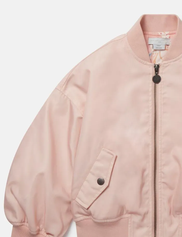 Kids Classic Bomber Jacket Pink Stella McCartney Outerwear