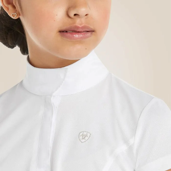 Kids English Riding Clothing Ariat Aptos Show Shirt White