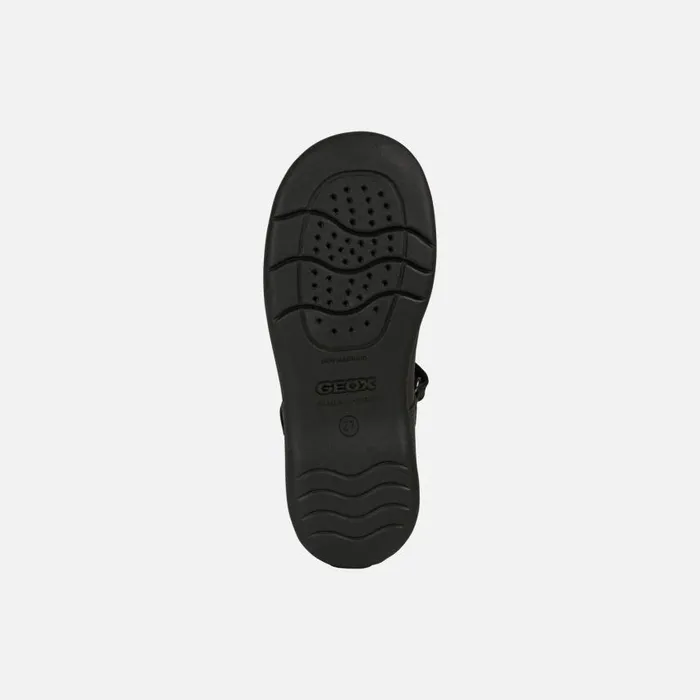 Kids Geox Ballerinas NAIMARA Junior Girl039s Black Leather Ballerina Flats SS Black