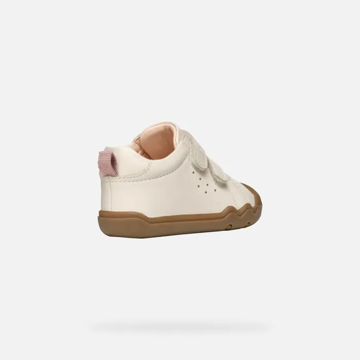 Kids Geox First Steps STEPPIEUP BABY Light Ivory Barefoot Light Ivory